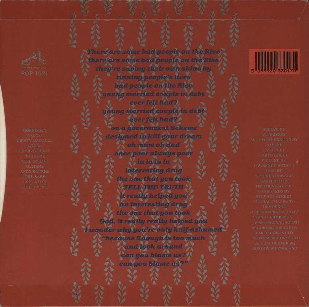 Morrissey Interesting Drug UK 7" vinyl single (7 inch record / 45) 5099920330170