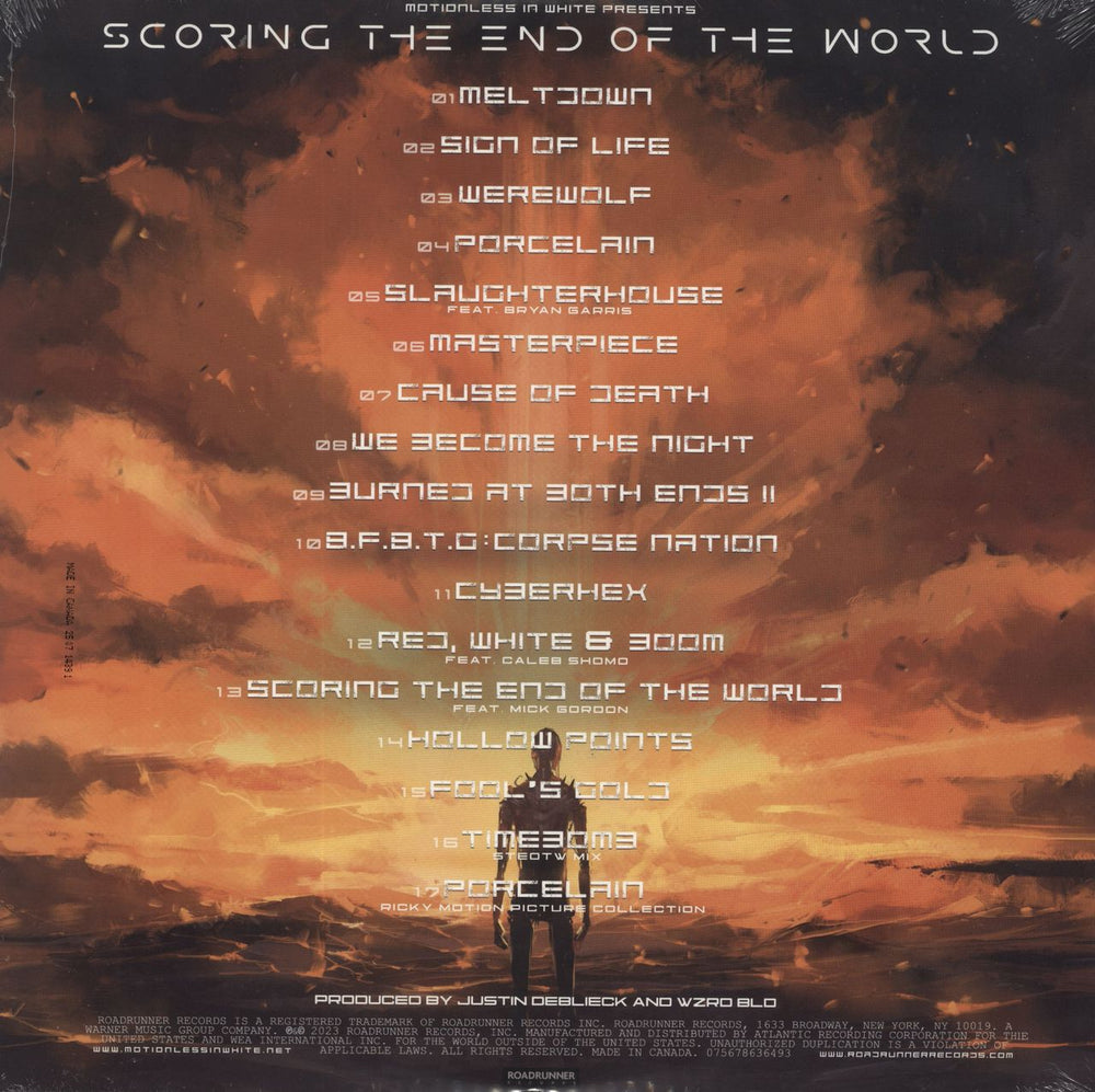 Motionless In White Scoring The End of The World - Orange and Black Galaxy Vinyl US 2-LP vinyl record set (Double LP Album)