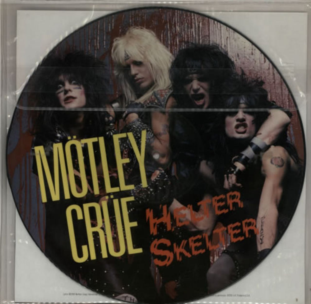 Motley Crue Helter Skelter + Poster/Insert US 12" vinyl picture disc (12 inch picture record) 60396-1-H