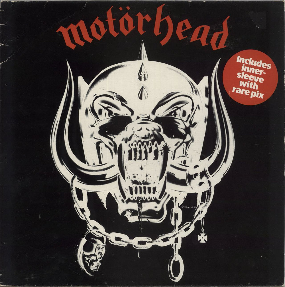 Motorhead Motorhead - Red Vinyl - EX UK vinyl LP album (LP record) WIK2