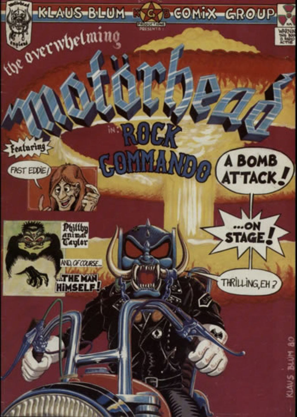 Motorhead The Overwhelming Motorhead in Rock Commando - Comic UK Promo magazine MAGAZINE