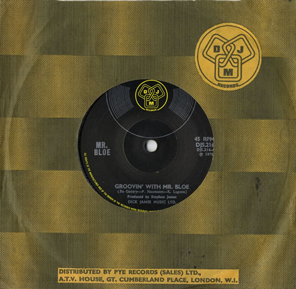 Mr. Bloe Groovin' With Mr. Bloe - Solid UK 7" vinyl single (7 inch record / 45) DJS.216