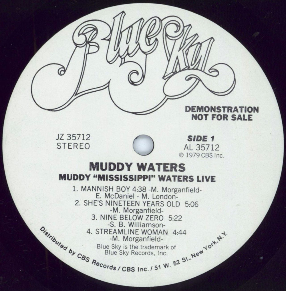 Muddy Waters Muddy 'Mississippi' Waters Live - White label + Promo Stamped US Promo vinyl LP album (LP record) MDWLPMU795689