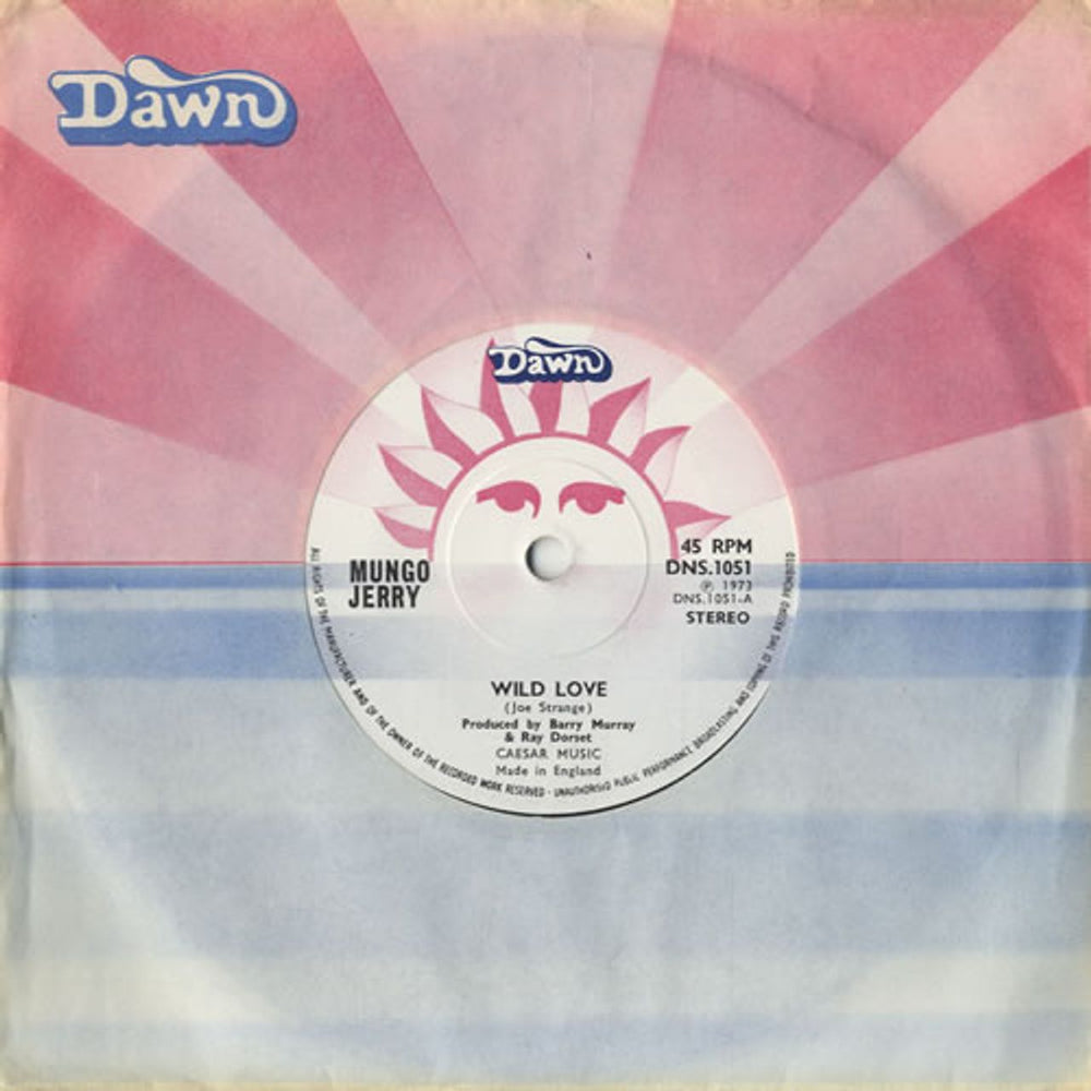 Mungo Jerry Wild Love - Solid UK 7" vinyl single (7 inch record / 45) DNS.1051