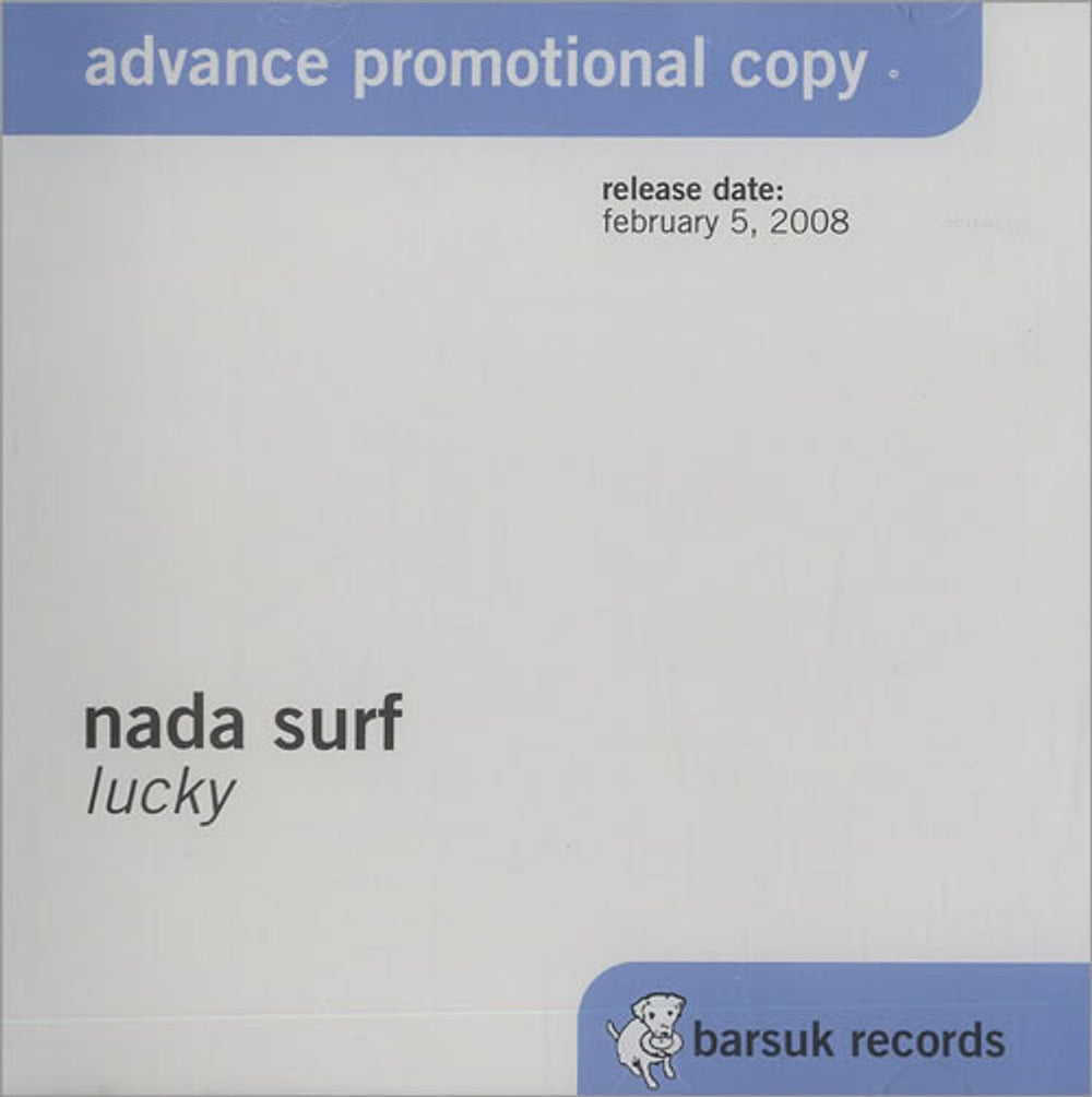 Nada Surf Lucky US Promo CD album (CDLP) BARK70PR