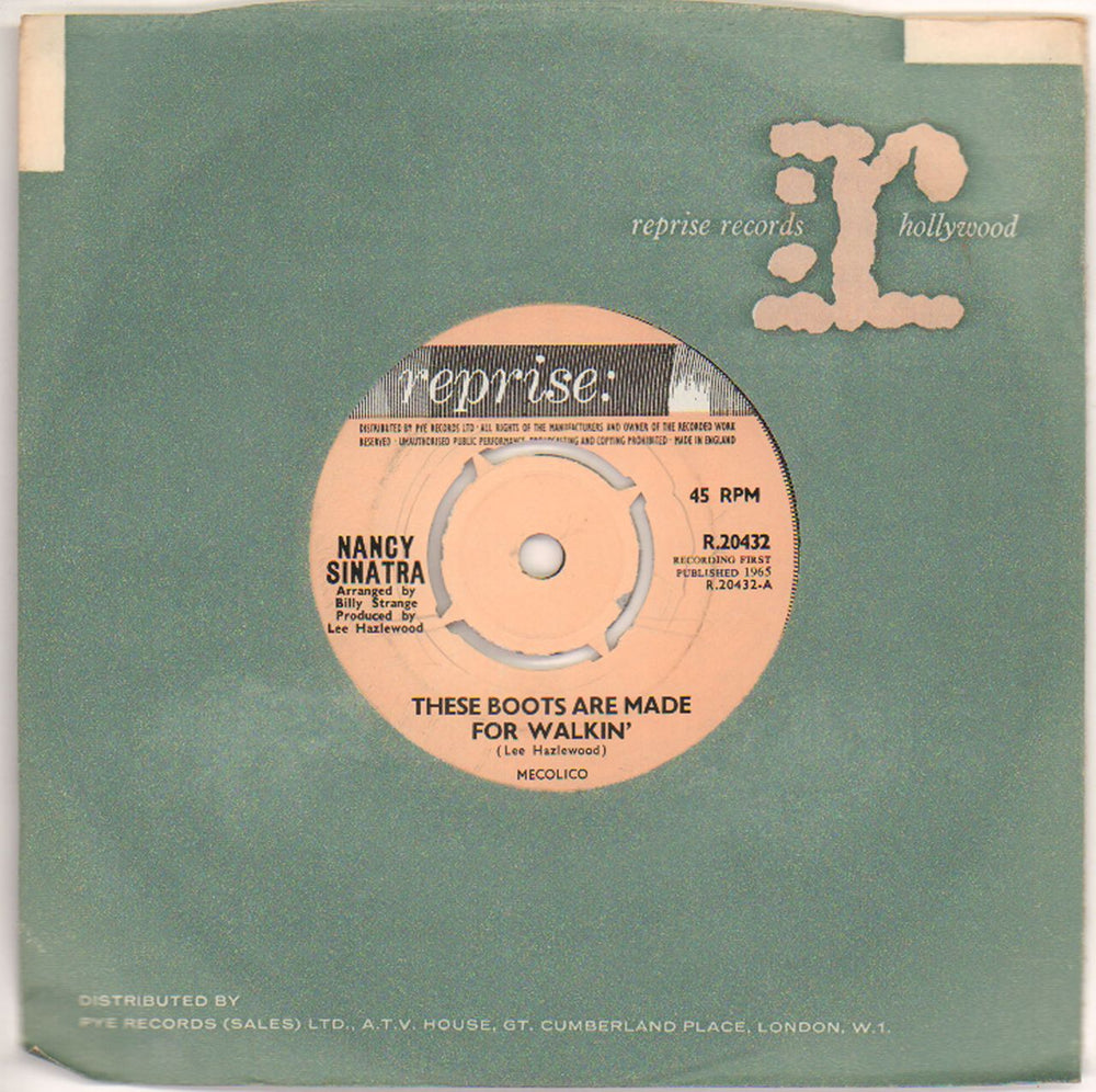 Nancy Sinatra These Boots Are Made For Walkin' - 4pr UK 7" vinyl single (7 inch record / 45) R.20432