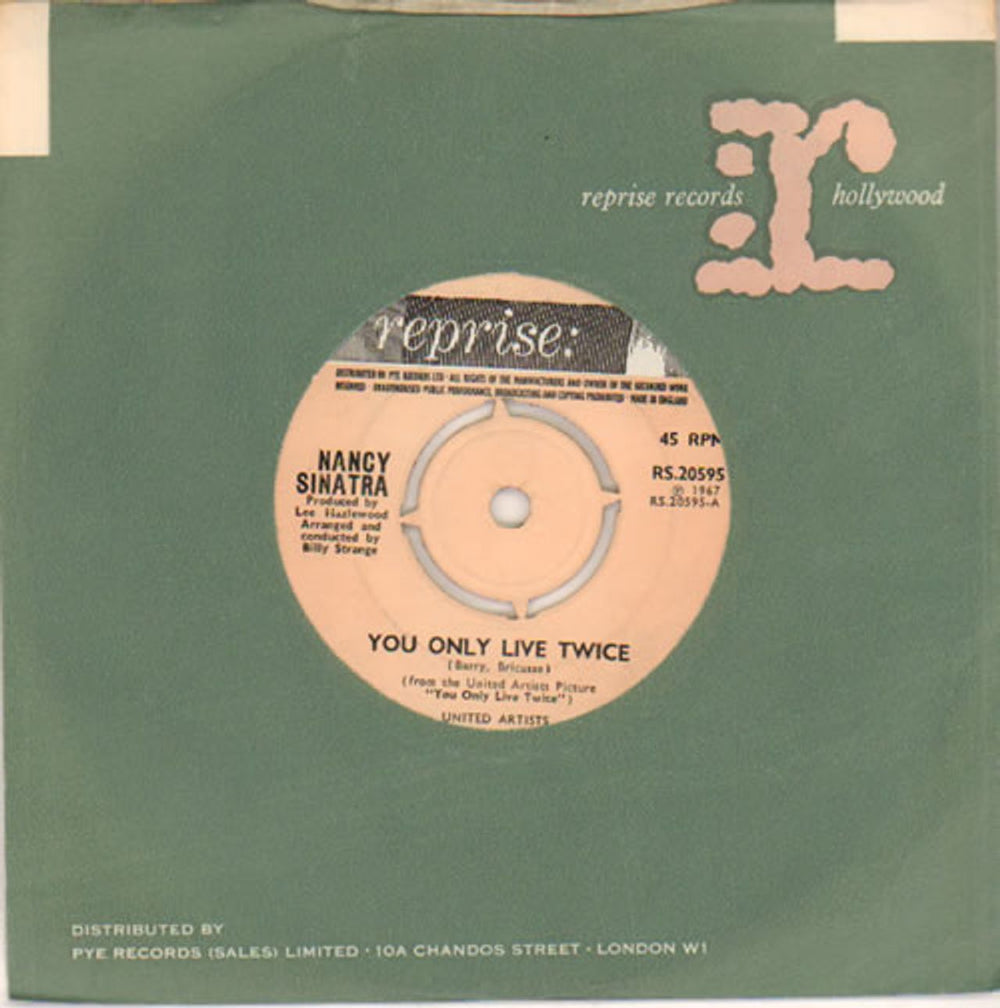 Nancy Sinatra You Only Live Twice - 4pr UK 7" vinyl single (7 inch record / 45) RS.20595