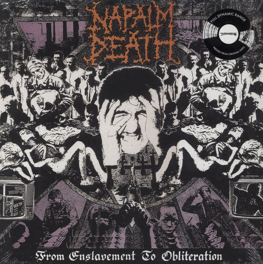 Napalm Death From Enslavement To Obliteration - Sealed UK vinyl LP album (LP record) MOSH008FDRUS