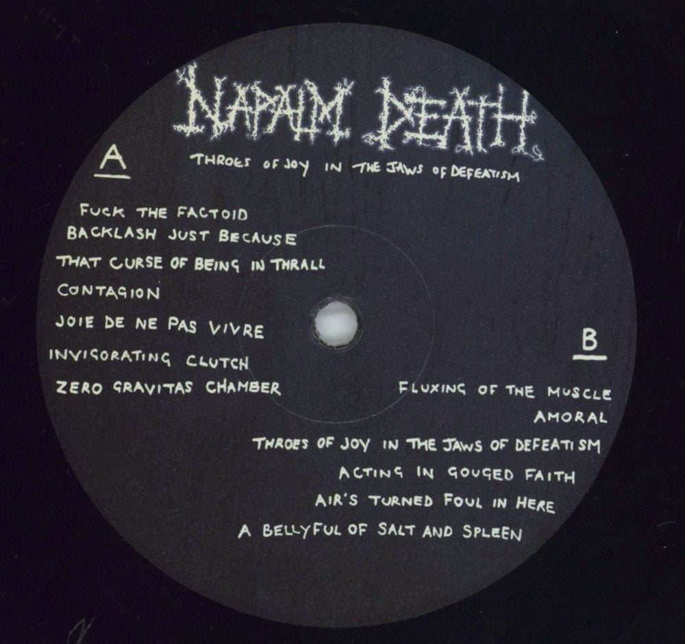 Napalm Death Throes Of Joy In The Jaws Of Defeatism - 180g UK vinyl LP album (LP record) NAPLPTH817798