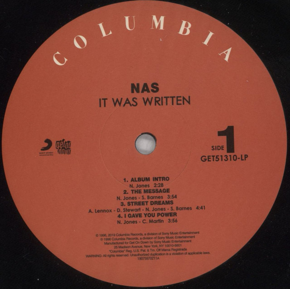 Nas It Was Written - 180gm US 2-LP vinyl record set (Double LP Album) N-S2LIT824406