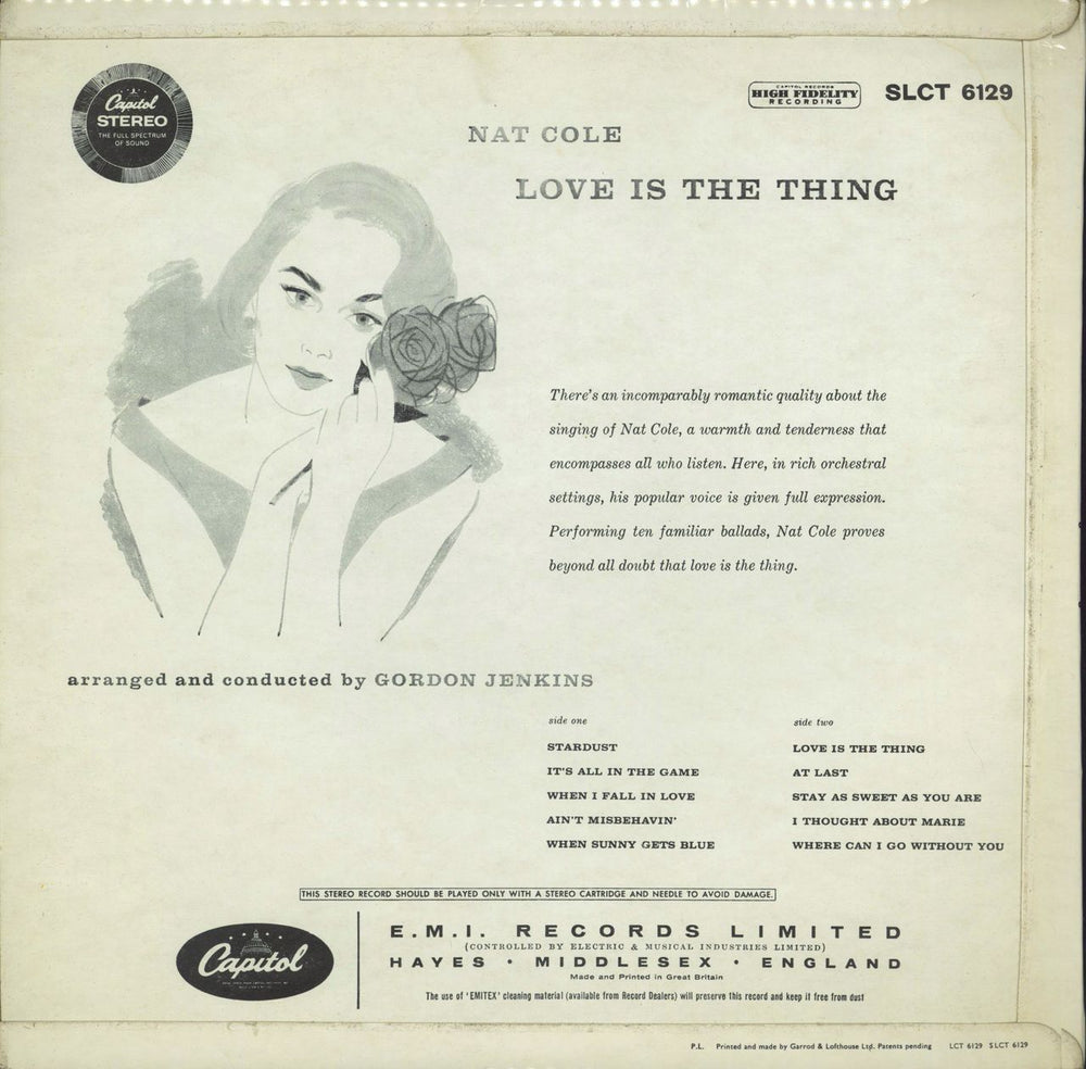 Nat King Cole Love Is The Thing UK vinyl LP album (LP record)