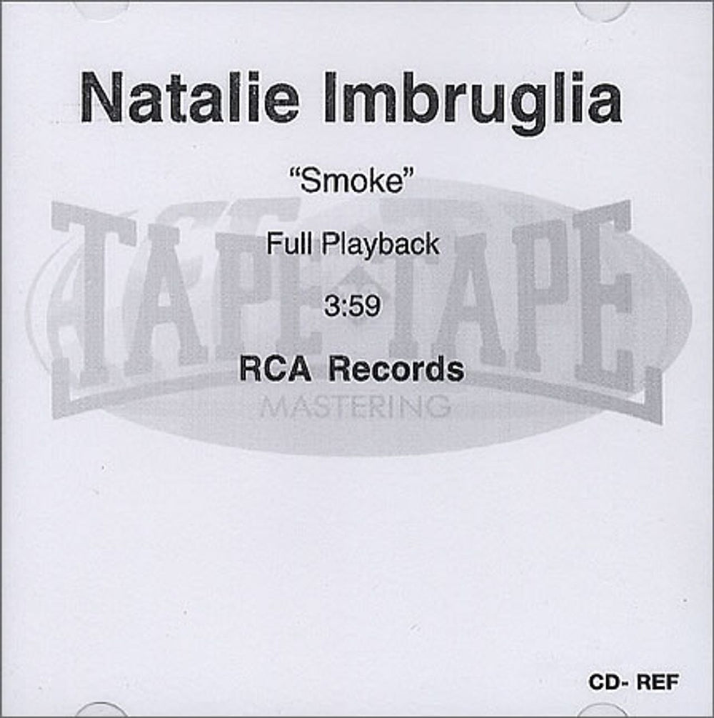 Natalie Imbruglia Smoke  UK Promo CD-R acetate CD ACETATE