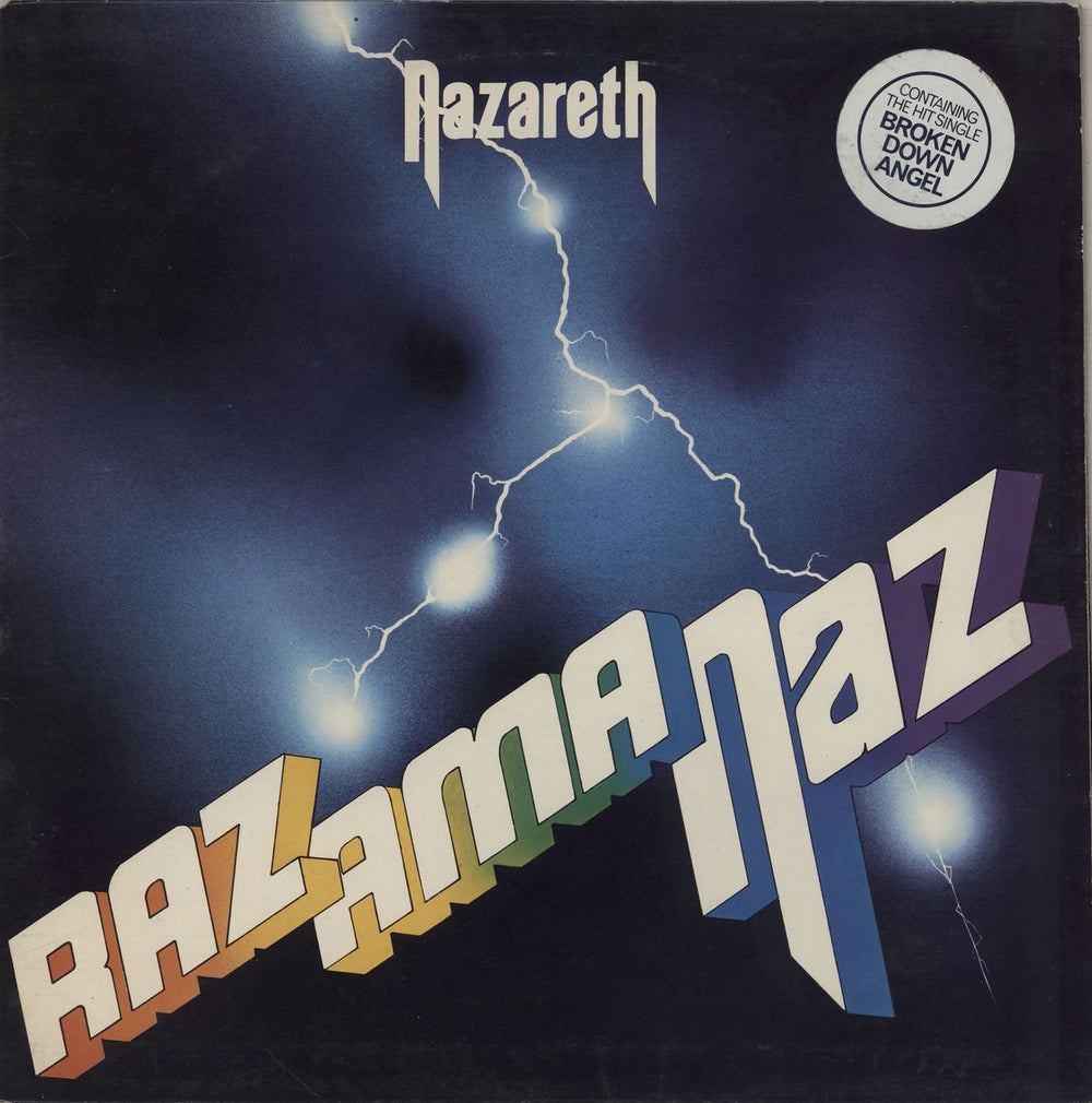 Nazareth Razamanaz - Stickered UK vinyl LP album (LP record) CREST1