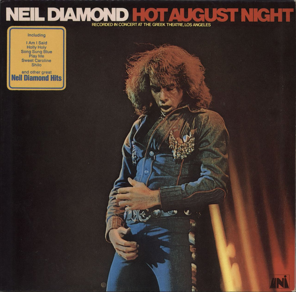 Neil Diamond Hot August Night German 2-LP vinyl record set (Double LP Album) MAPS6385