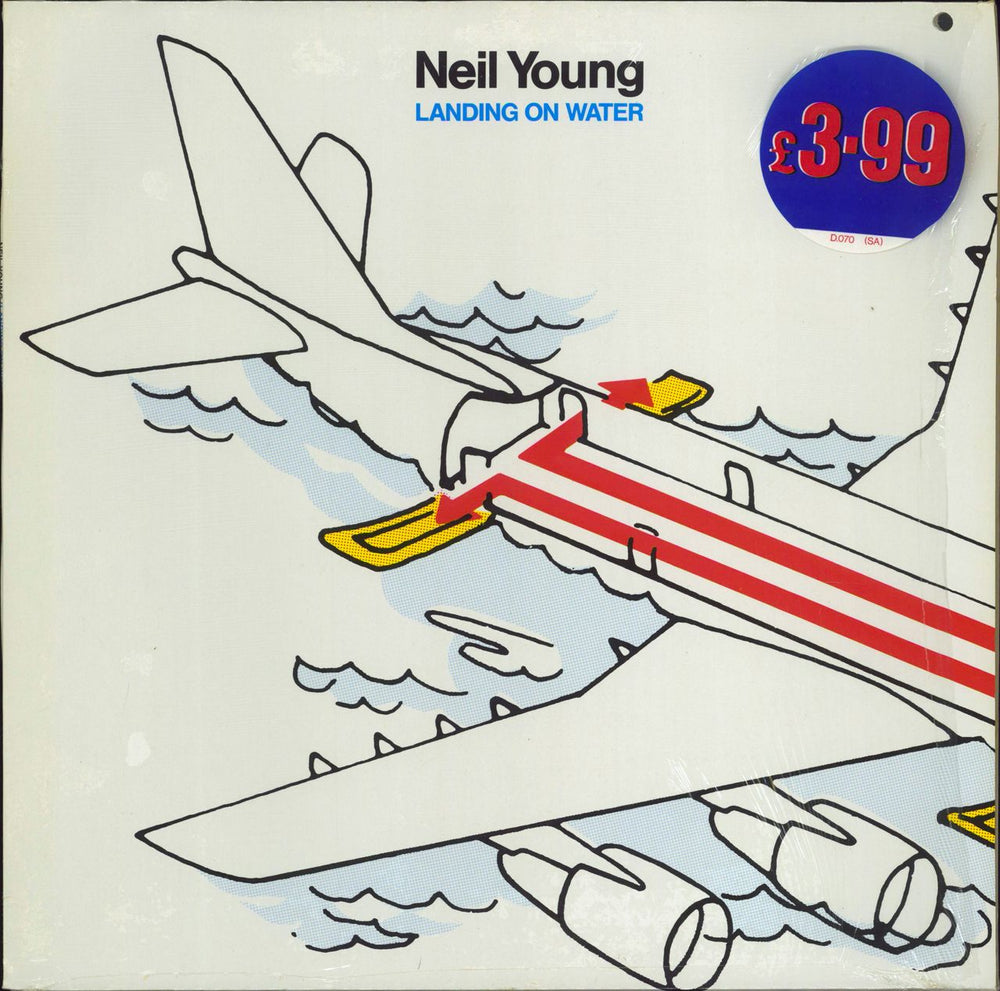 Neil Young Landing On Water - shrink German vinyl LP album (LP record) 924109-1