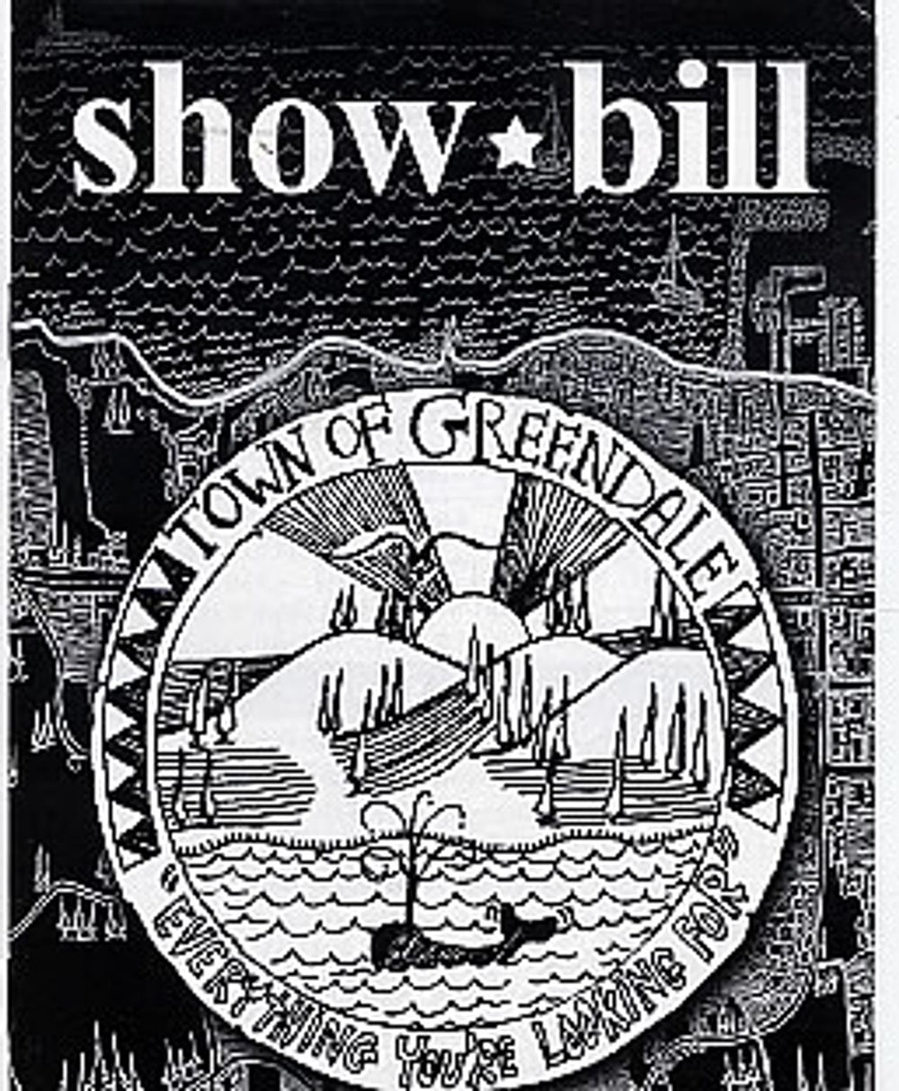 Neil Young Show Bill - Town Of Greendale US Promo tour pass PROGRAMME