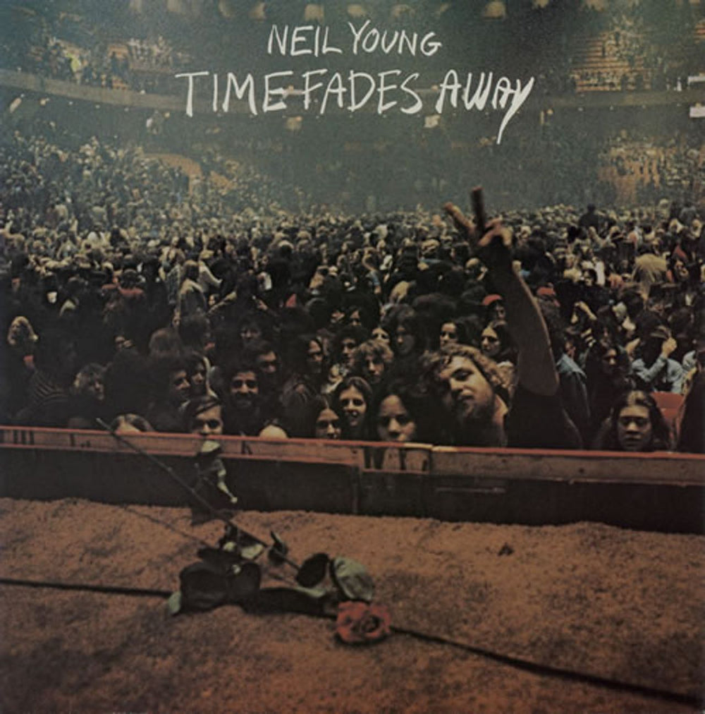 Neil Young Time Fades Away - 2nd + Inner & Poster UK vinyl LP album (LP record) K54010