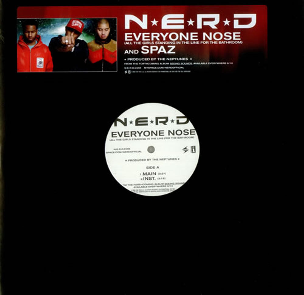 NERD Everyone Nose US Promo 12" vinyl single (12 inch record / Maxi-single) INTR-124341