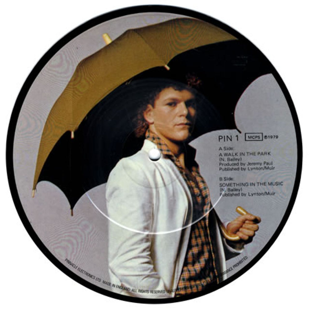 Nick Straker Walk In The Park UK 7" vinyl picture disc (7 inch picture disc single) ICK7PWA358091