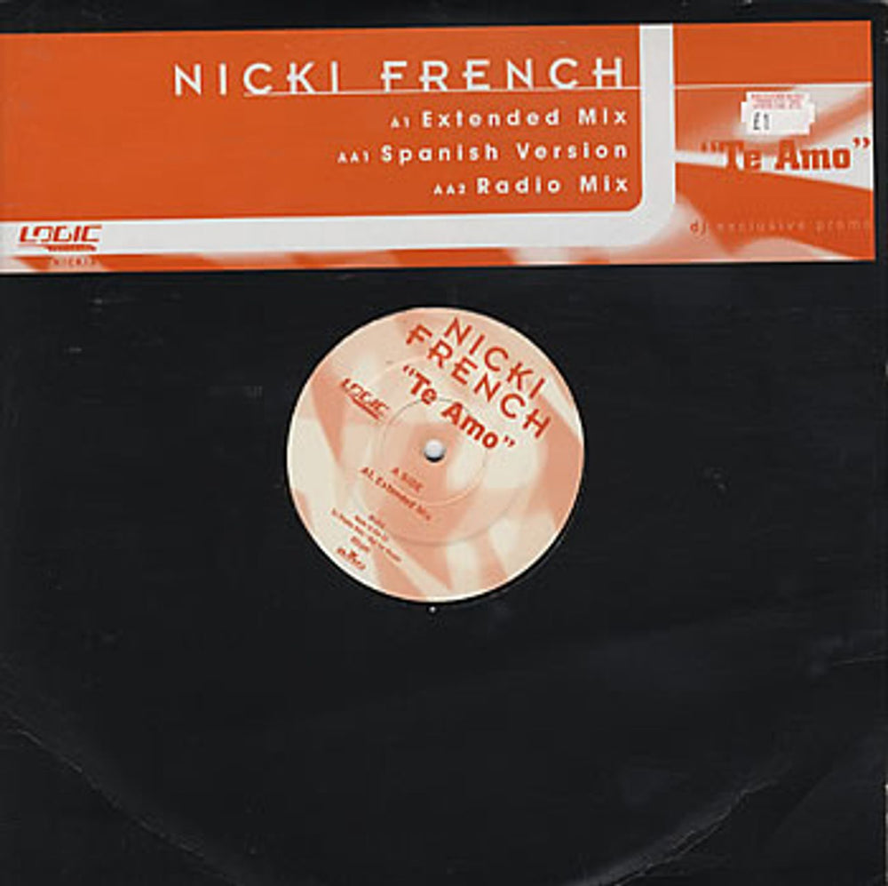 Nicki French Te Amo UK Promo 12" vinyl single (12 inch record / Maxi-single) NICK13