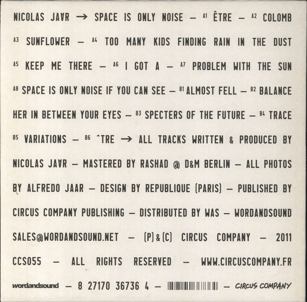 Nicolas Jaar Space Is Only Noise - EX French vinyl LP album (LP record) 827170367364