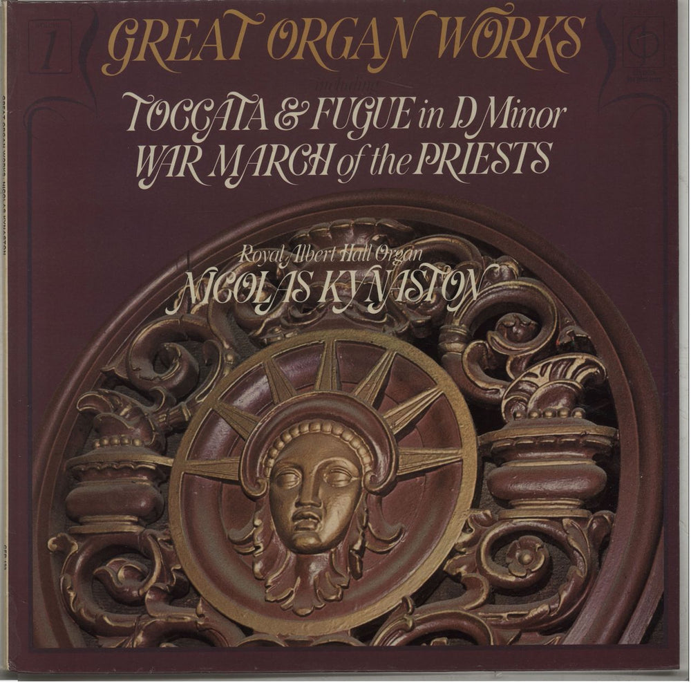 Nicolas Kynaston Great Organ Works UK vinyl LP album (LP record) CFP153