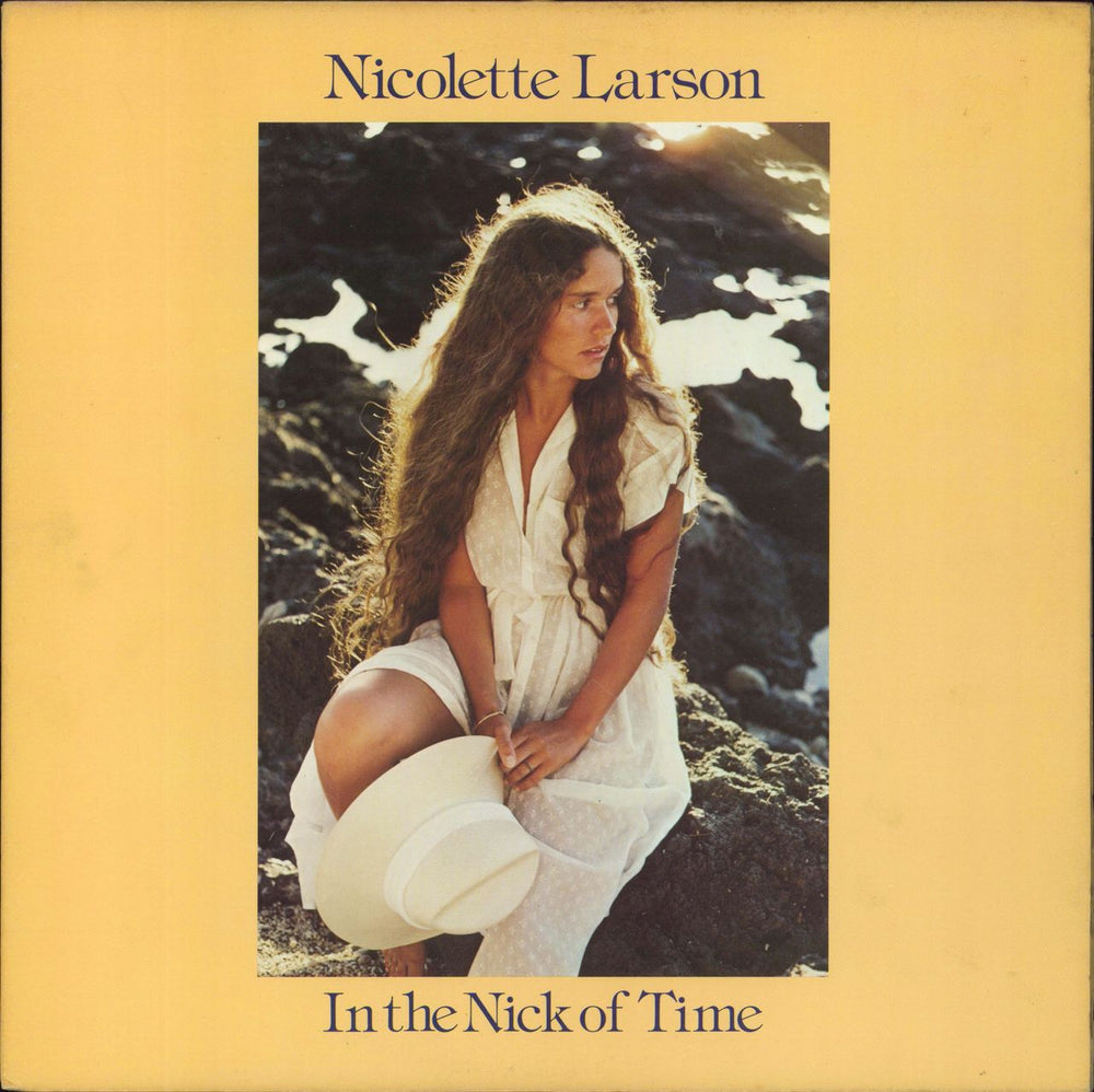 Nicolette Larson In The Nick Of Time - White Label UK vinyl LP album (LP record) K56750