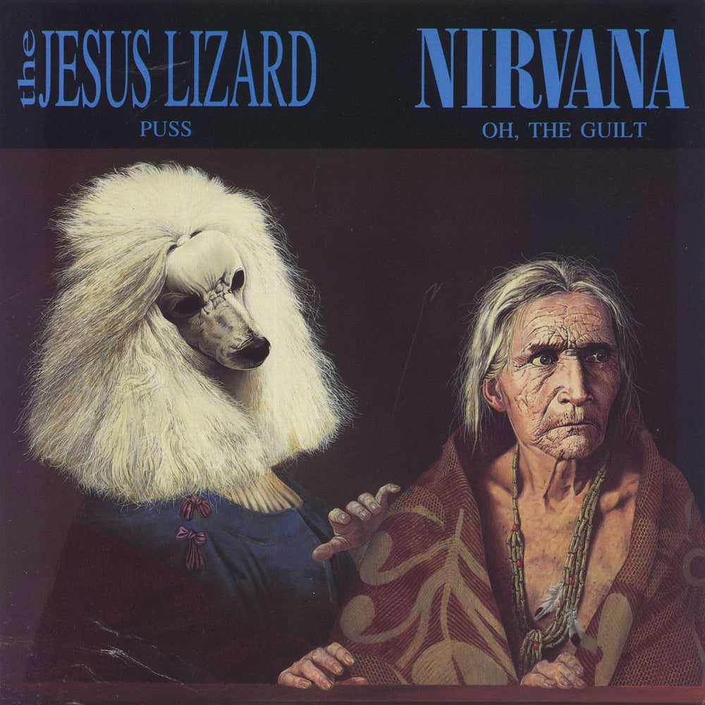 Nirvana (US) Oh, The Guilt - Blue Vinyl + POSTER UK 7" vinyl single (7 inch record / 45) TG83