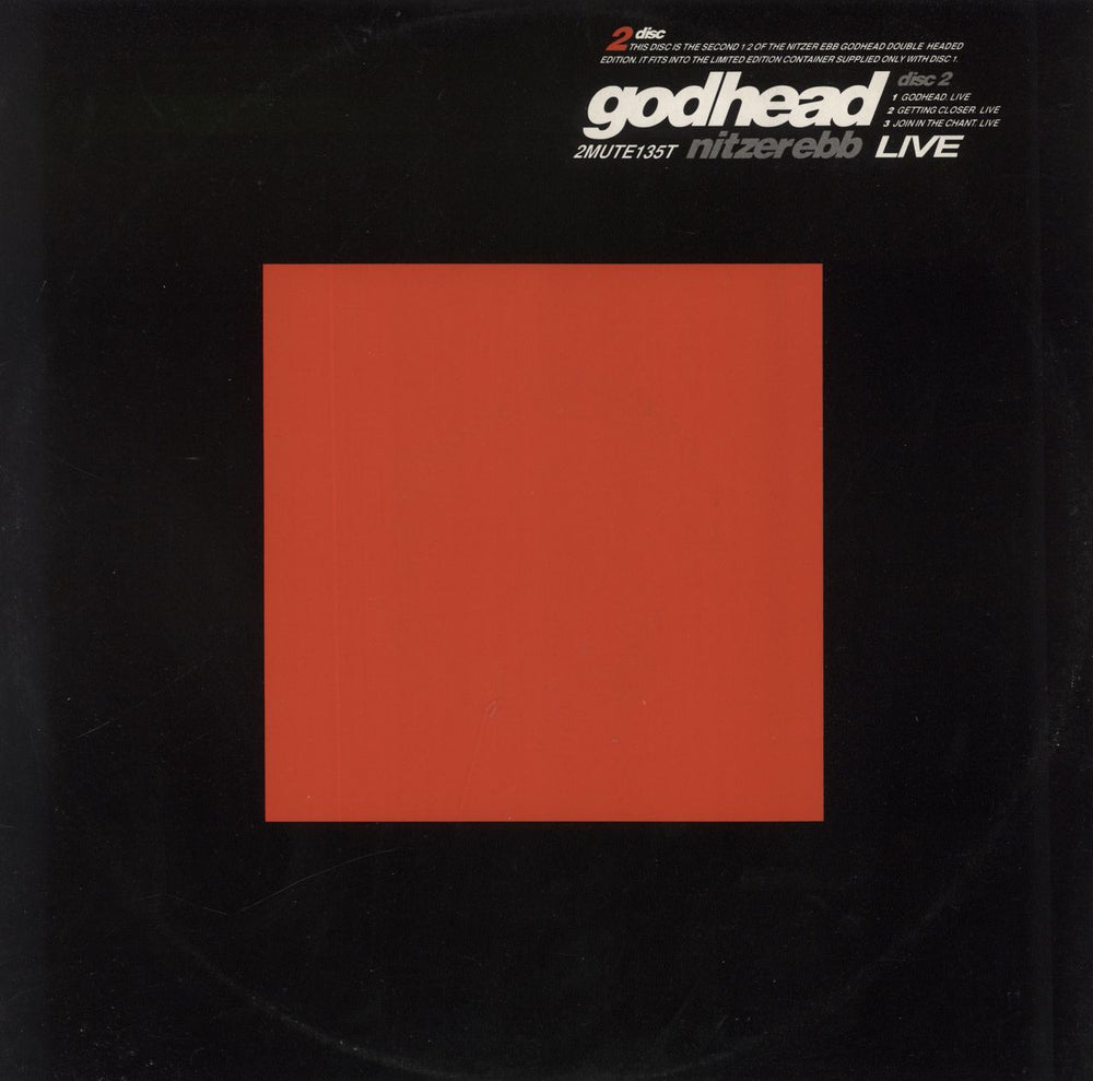 Nitzer Ebb Godhead - Part 2 of 2 UK 12" vinyl single (12 inch record / Maxi-single) 2MUTE135T