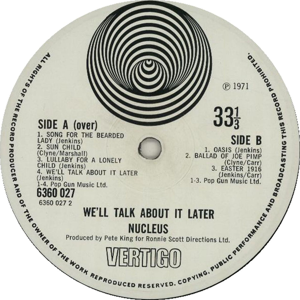 Nucleus We'll Talk About It Later - 1st - VG UK vinyl LP album (LP record) NCULPWE604142