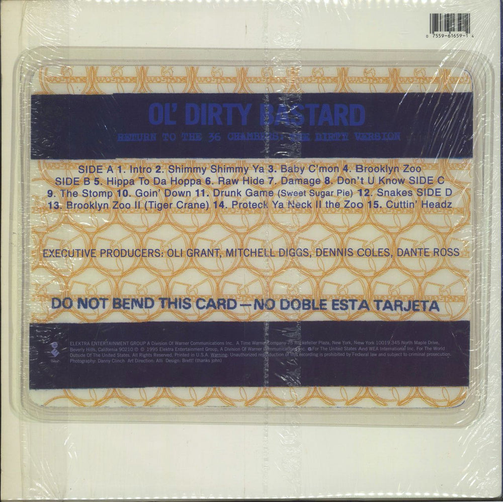 Ol Dirty Bastard Return To The 36 Chambers - stickered shrink - VG+ US 2-LP vinyl record set (Double LP Album)