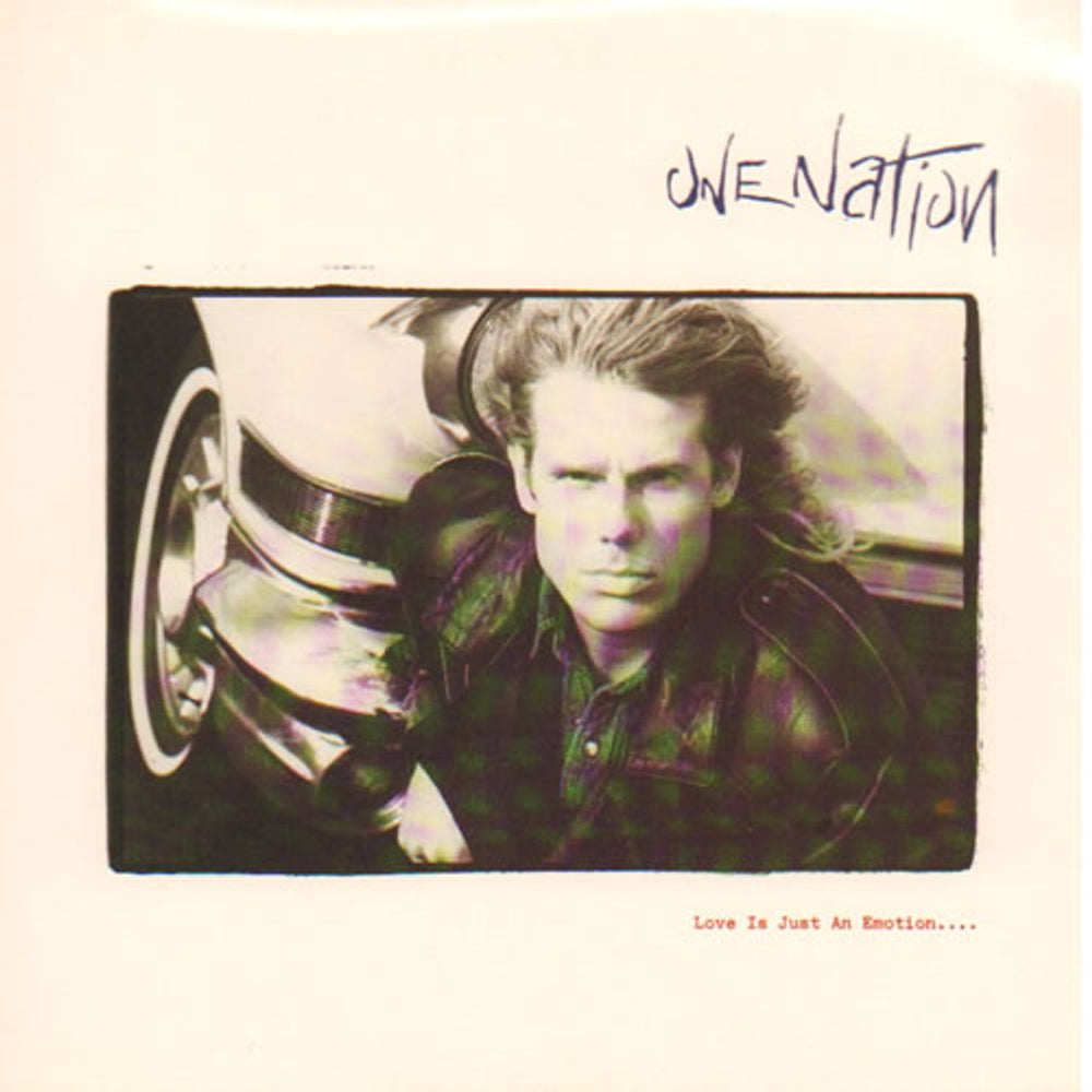 One Nation Love Is Just An Emotion UK 7" vinyl single (7 inch record / 45) EIRS120