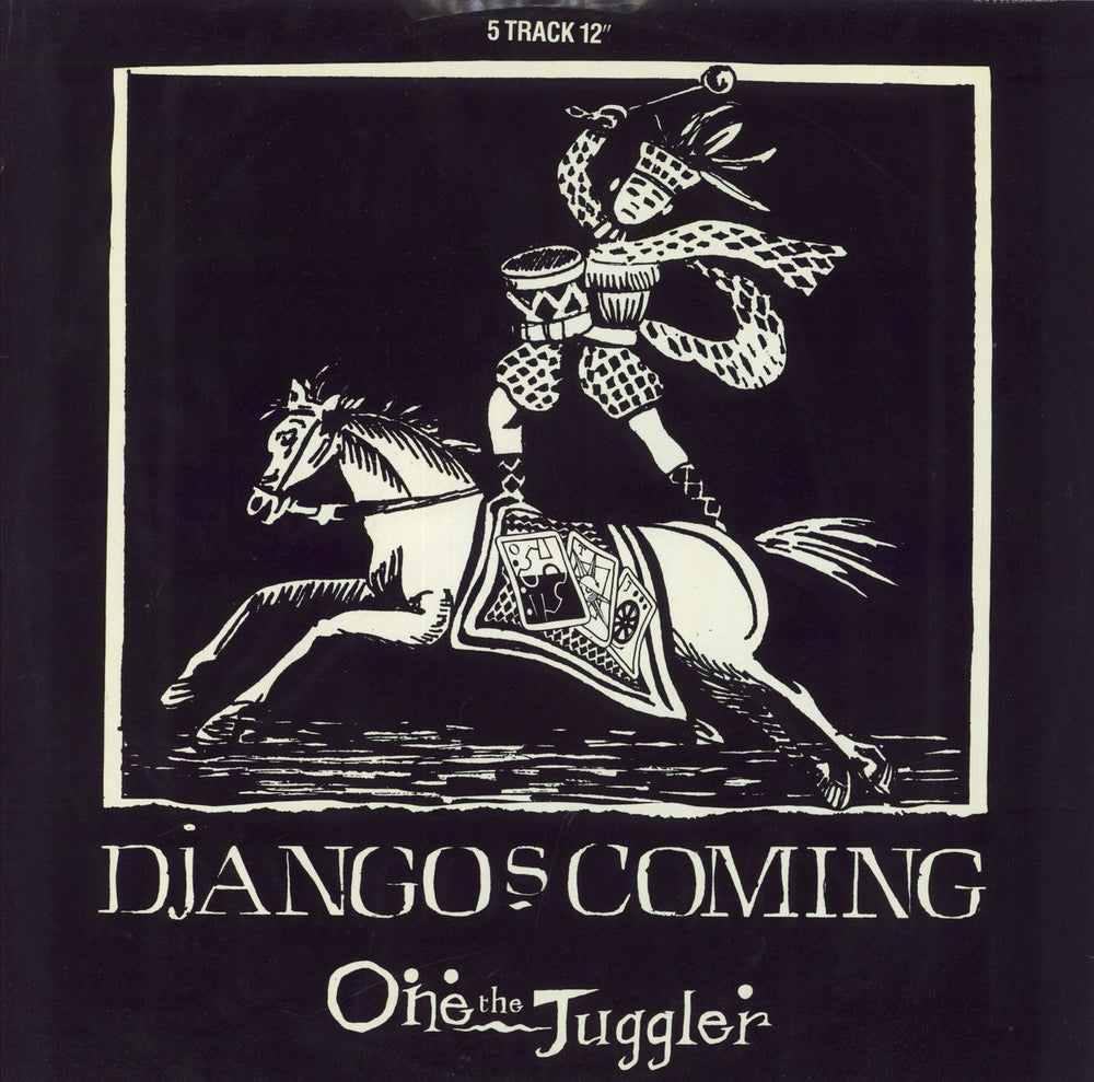 One The Juggler Django's Coming UK 12" vinyl single (12 inch record / Maxi-single) RGT111