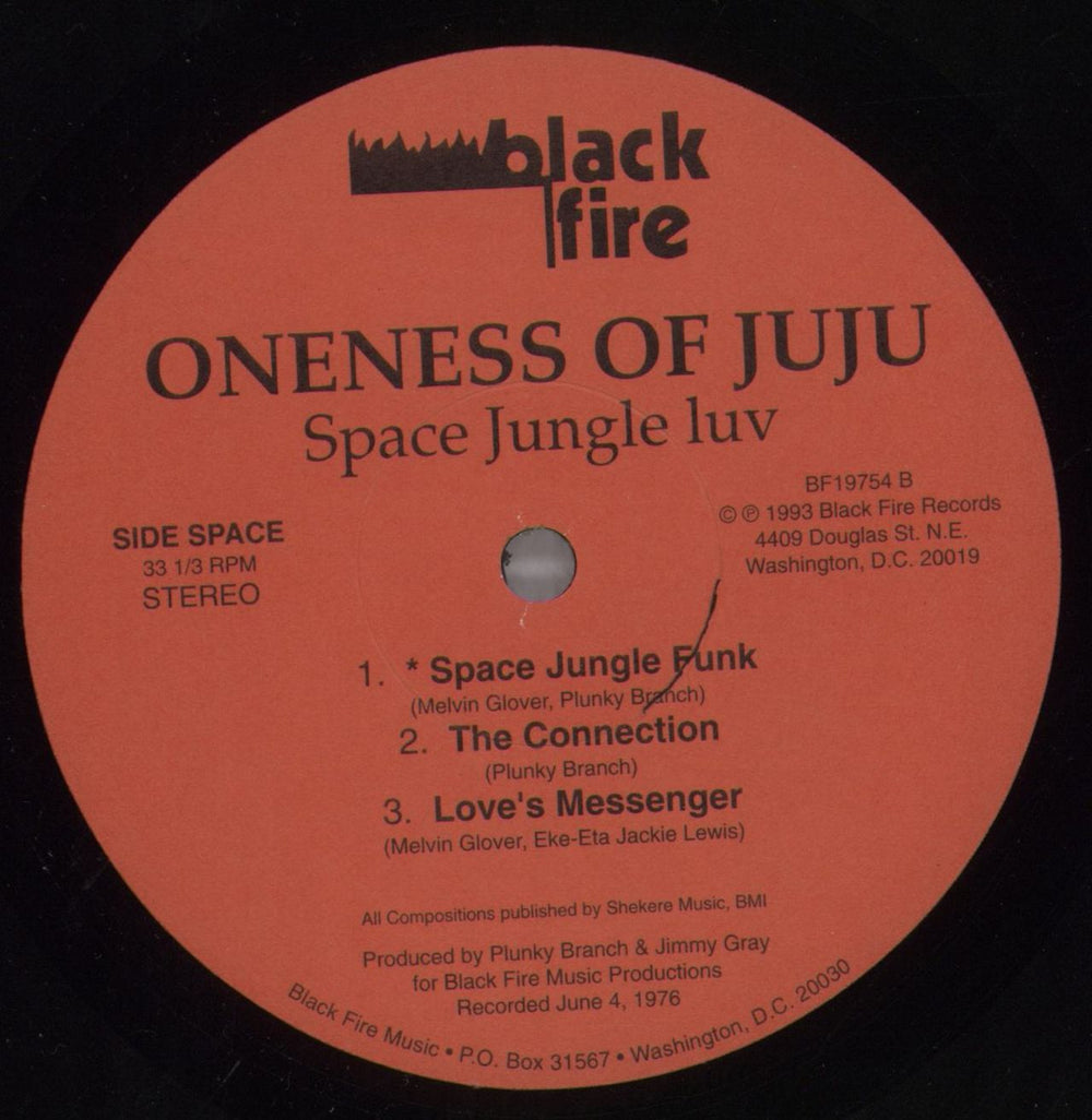 Oneness Of Juju Space Jungle Luv US vinyl LP album (LP record) OO7LPSP824001