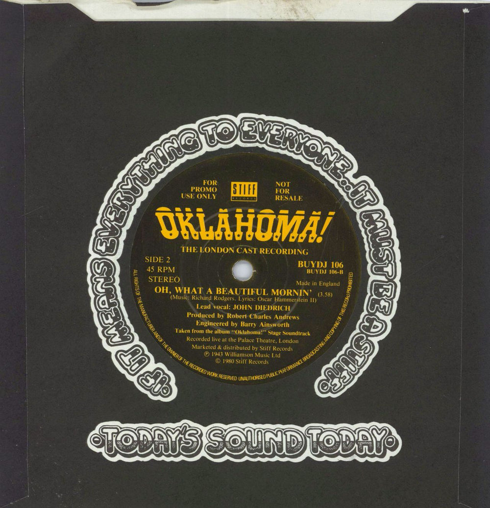 Original Cast Recording Oklahoma! UK 7" vinyl single (7 inch record / 45)