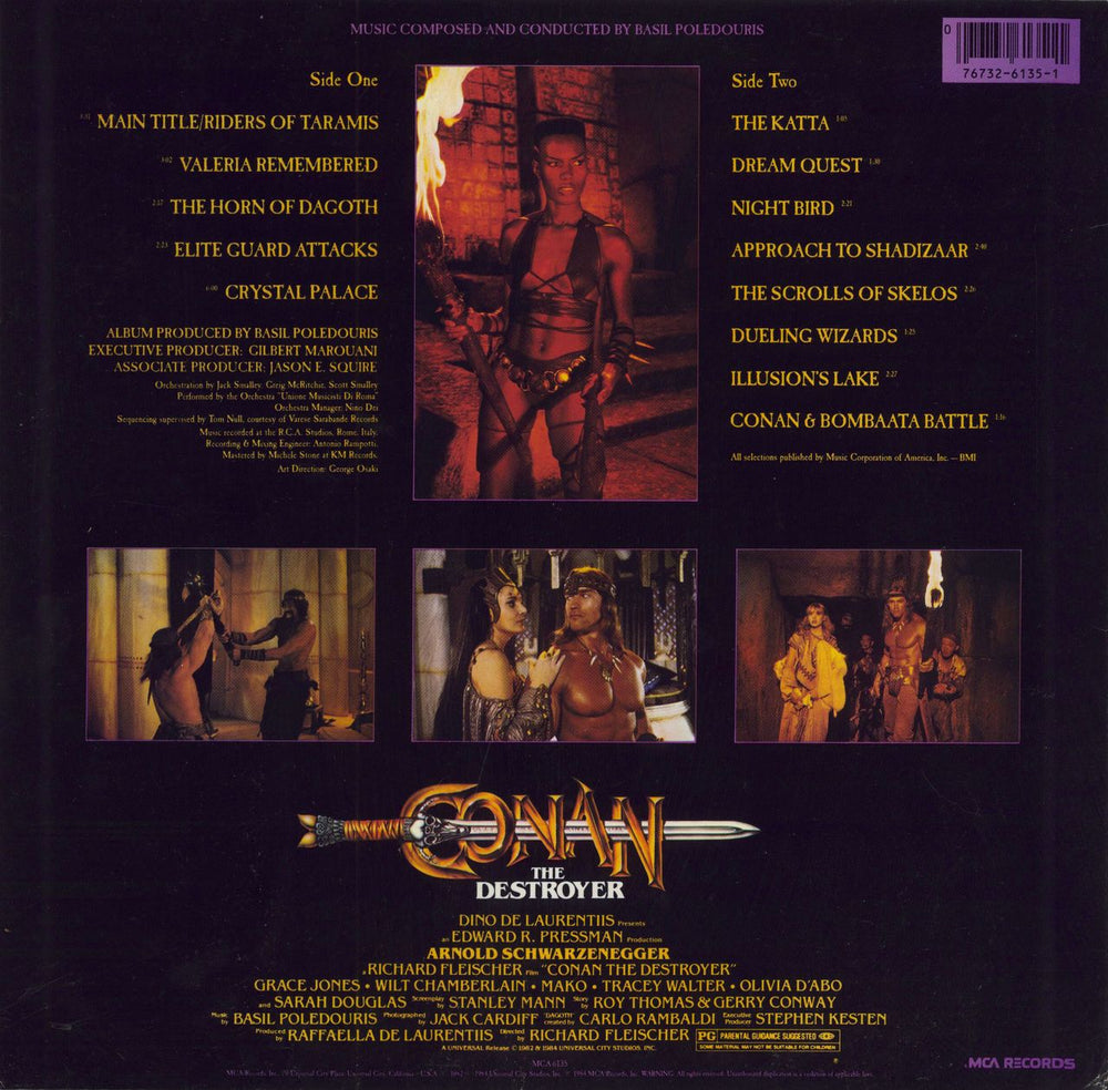 Original Soundtrack Conan The Destroyer US vinyl LP album (LP record)