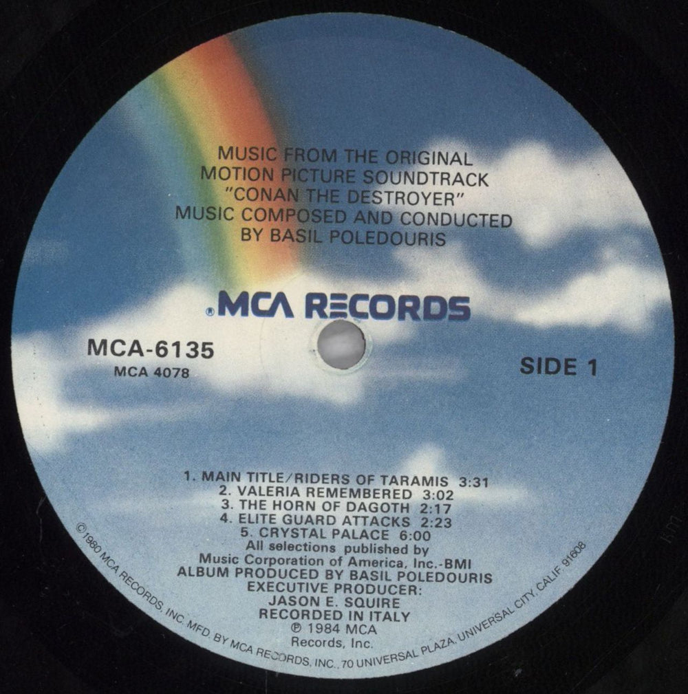 Original Soundtrack Conan The Destroyer US vinyl LP album (LP record) OSTLPCO822963