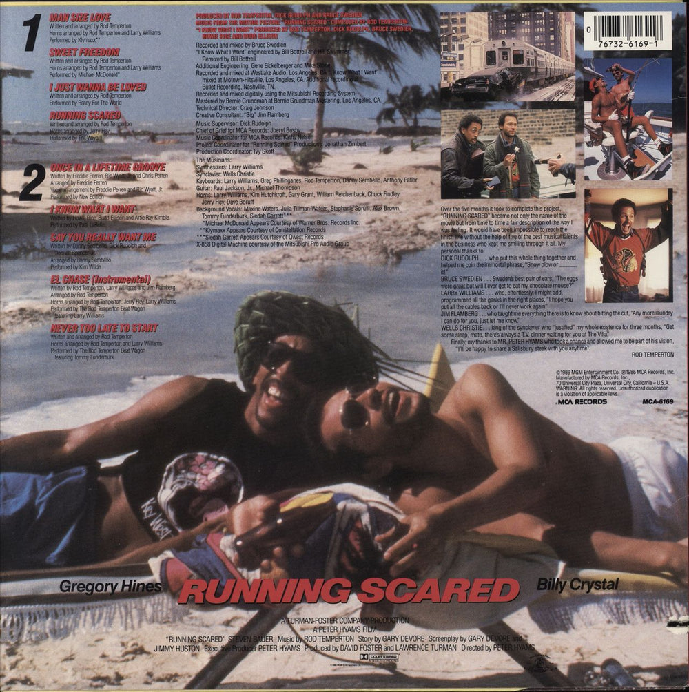 Original Soundtrack Running Scared US vinyl LP album (LP record) 076732616918