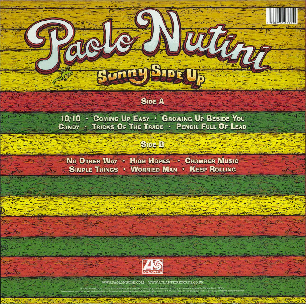 Paolo Nutini Sunny Side Up - Yellow Vinyl UK vinyl LP album (LP record) 190295165062