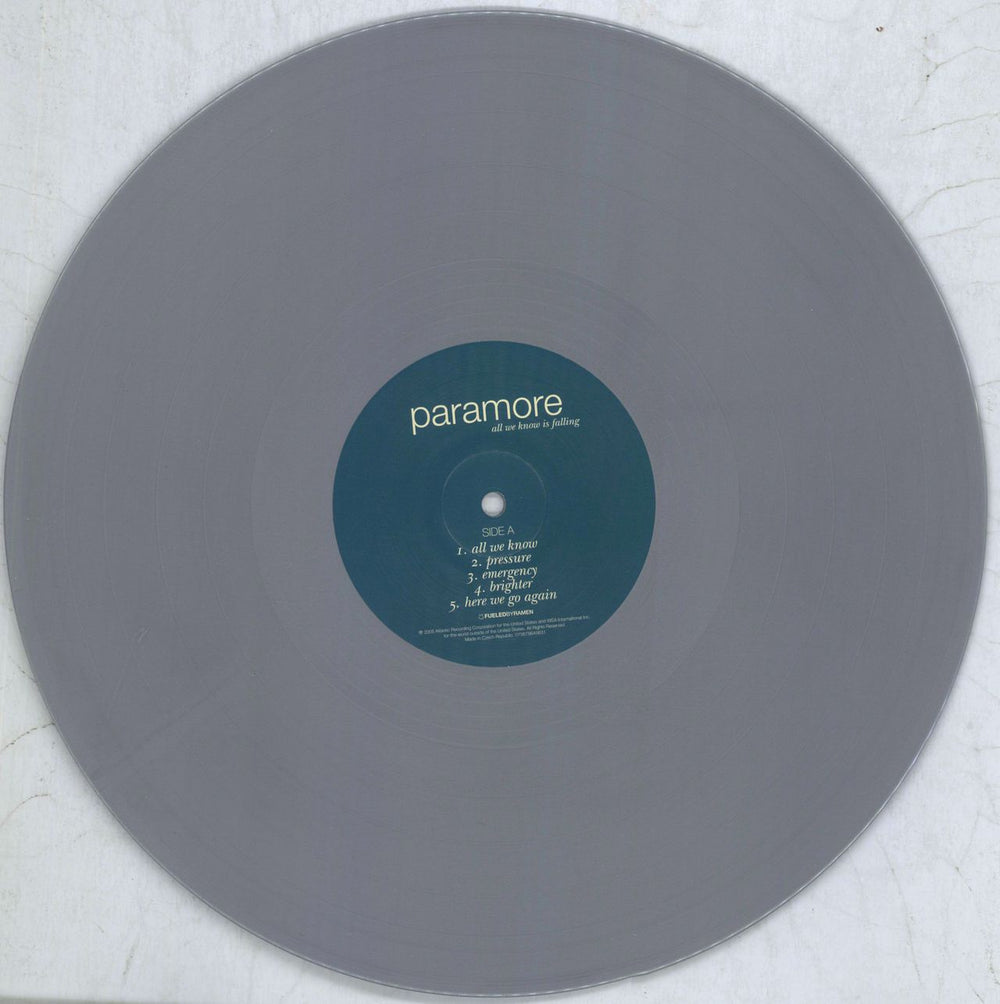 Paramore All We Know Is Falling - Silver Vinyl UK vinyl LP album (LP record) OR8LPAL824224