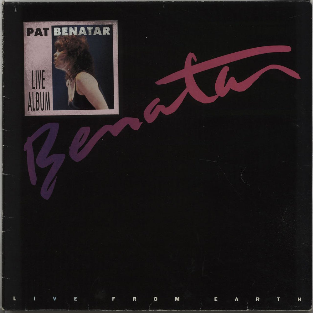 Pat Benatar Live From Earth + Inner UK vinyl LP album (LP record) CHR1451