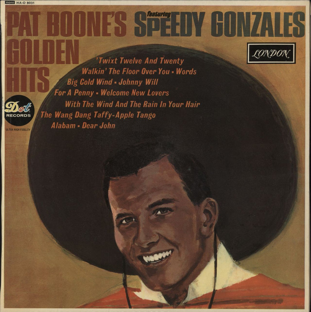 Pat Boone Pat Boone's Golden Hits featuring Speedy Gonzales UK vinyl LP album (LP record) HA-D8031