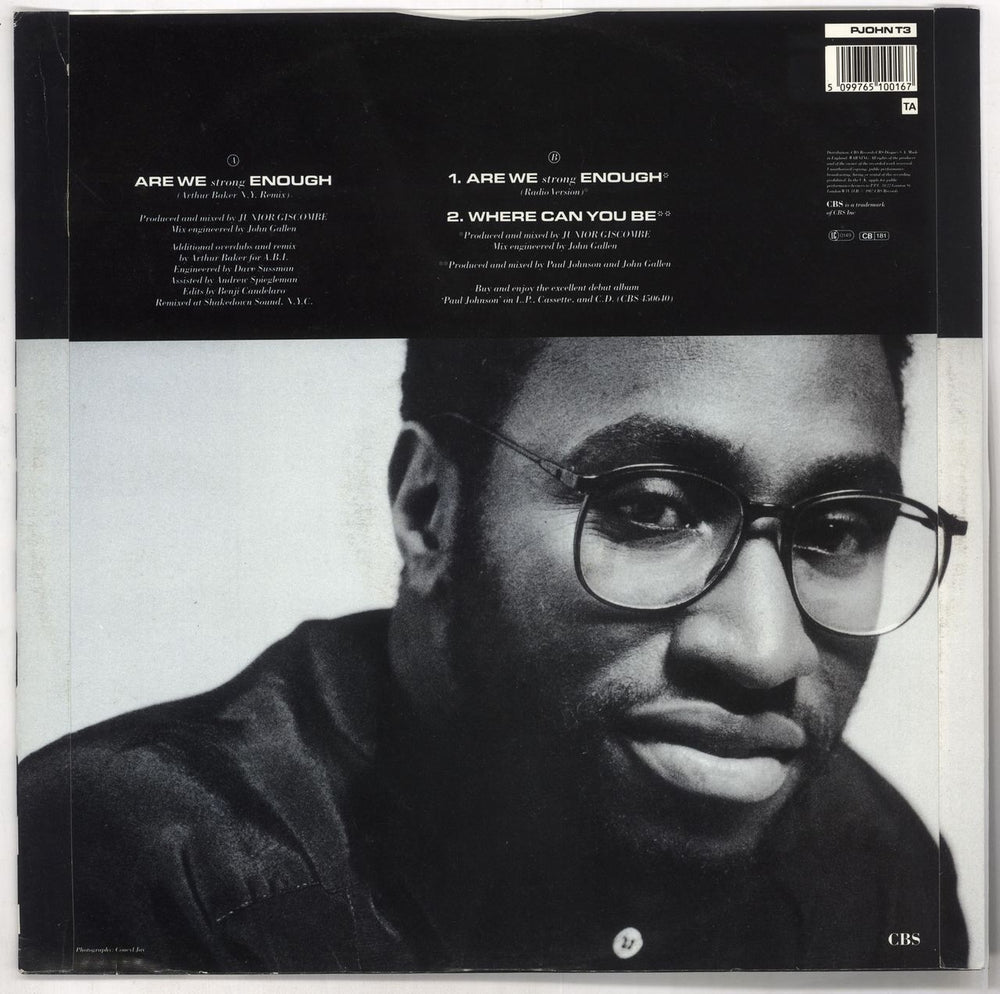 Paul Johnson Are We Strong Enough UK 12" vinyl single (12 inch record / Maxi-single) 5099765100167