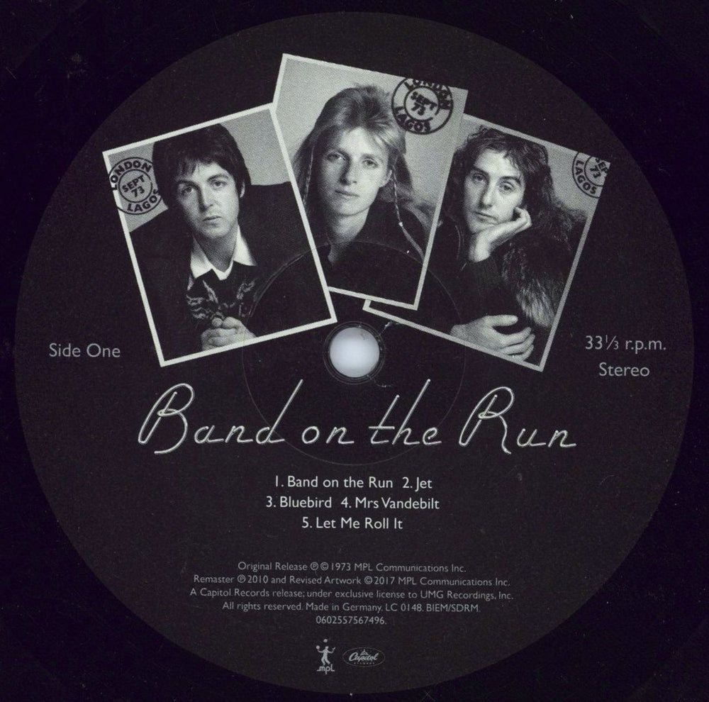 Paul McCartney and Wings Band On The Run - 180 Gram Black Vinyl UK vinyl LP album (LP record) MCCLPBA773409