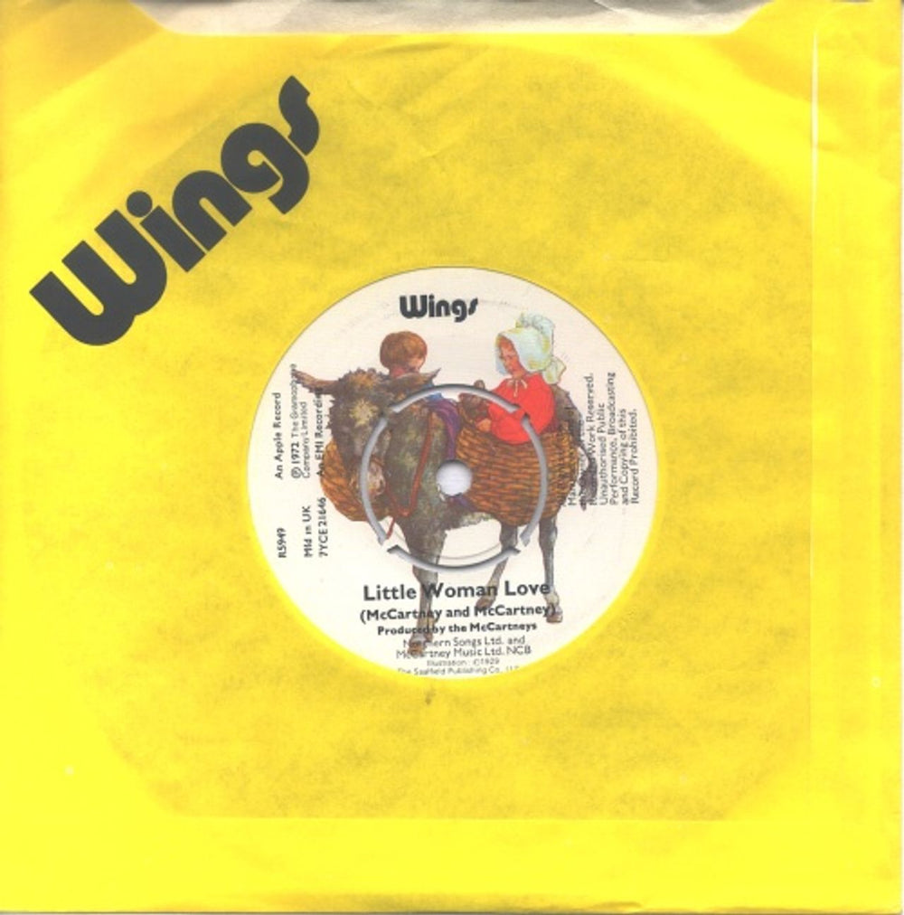 Paul McCartney and Wings Mary Had A Little Lamb - 1st + Wings Sleeve UK 7" vinyl single (7 inch record / 45) MCC07MA300989