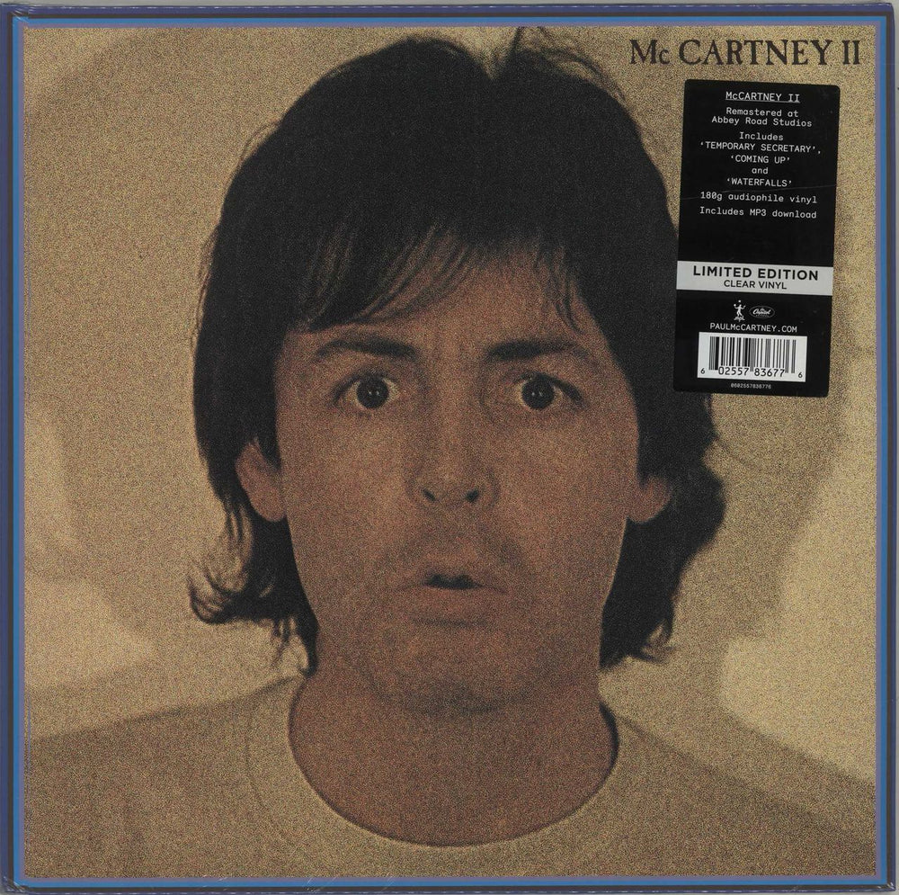 Paul McCartney and Wings McCartney II - 180gram Clear Vinyl + Sealed UK vinyl LP album (LP record) 0602557836776