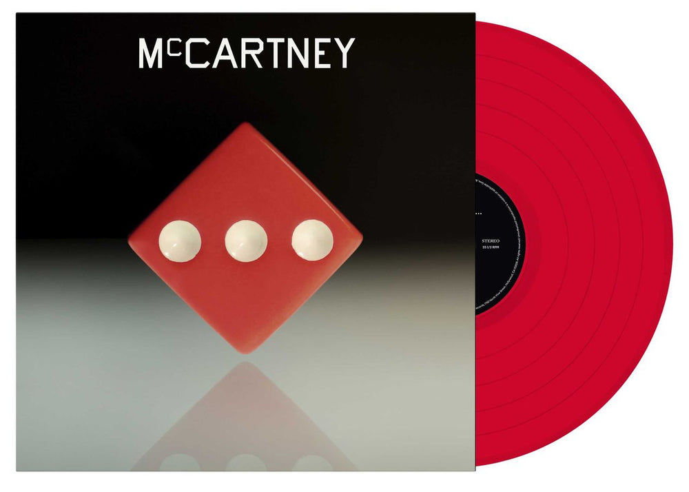 Paul McCartney and Wings McCartney III - Red Vinyl UK vinyl LP album (LP record) MCCLPMC755159