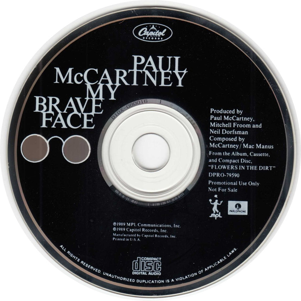 Paul McCartney and Wings My Brave Face US Promo CD single (CD5 / 5") DPRO79590