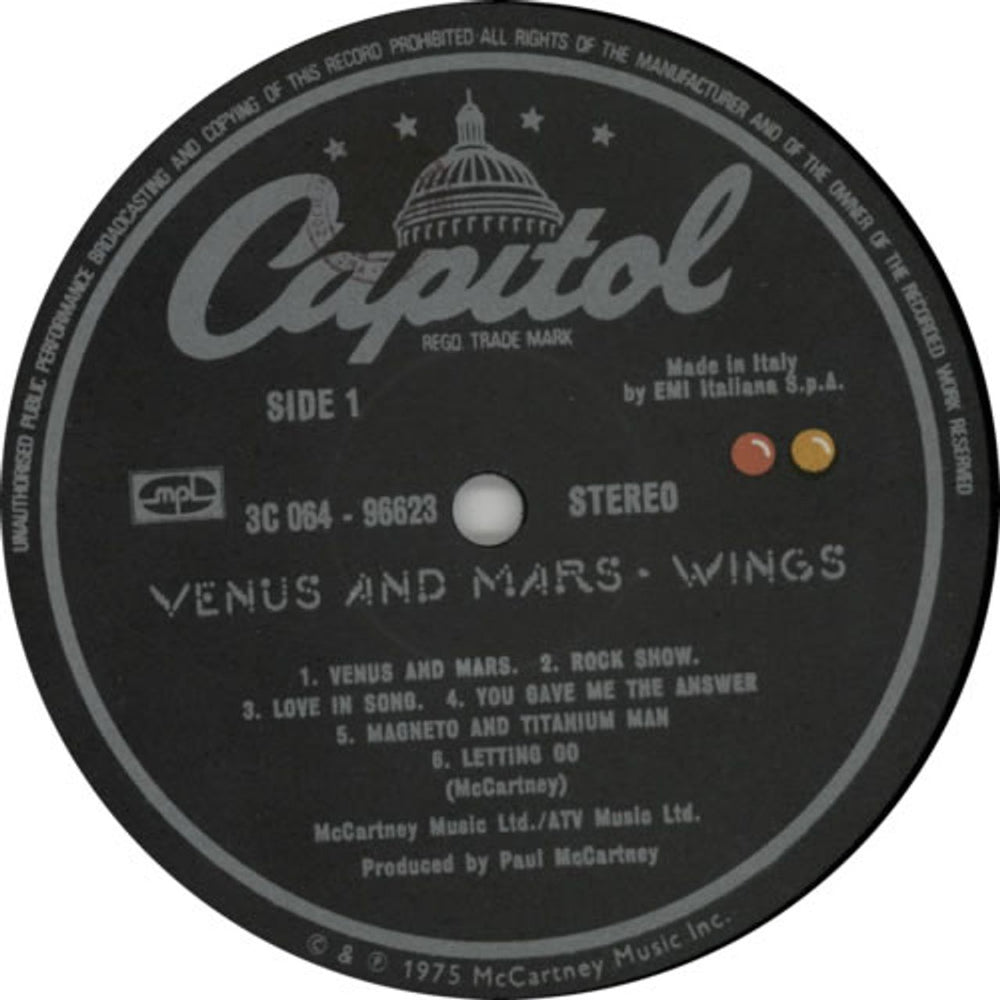 Paul McCartney and Wings Venus And Mars + Posters - EX Italian vinyl LP album (LP record) MCCLPVE557391