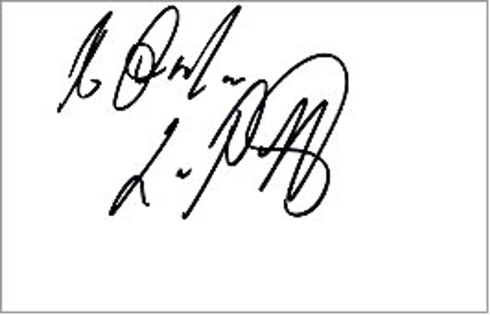 Paul Nicholas Autograph On Plain Card UK memorabilia SIGNED CARD